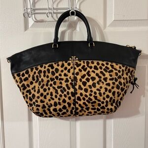 Tory Burch Ivy Leopard Slouchy Satchel